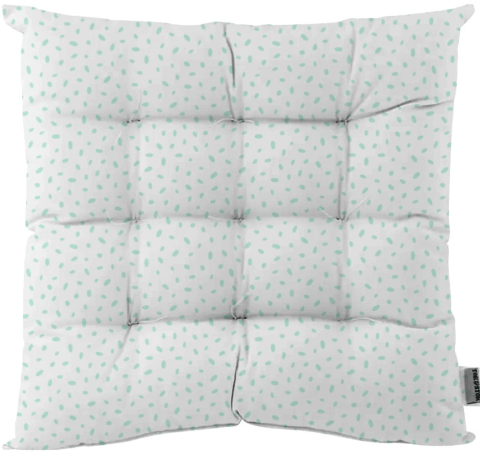 Saiba como fazer decoração unissex para quarto de bebê 10 Almofada Dupla Face 45x45cm com Bolinhas Menta Speciatta 1748645
